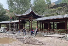 走廊式涼亭有哪些樣式，連廊連接涼亭效果圖片